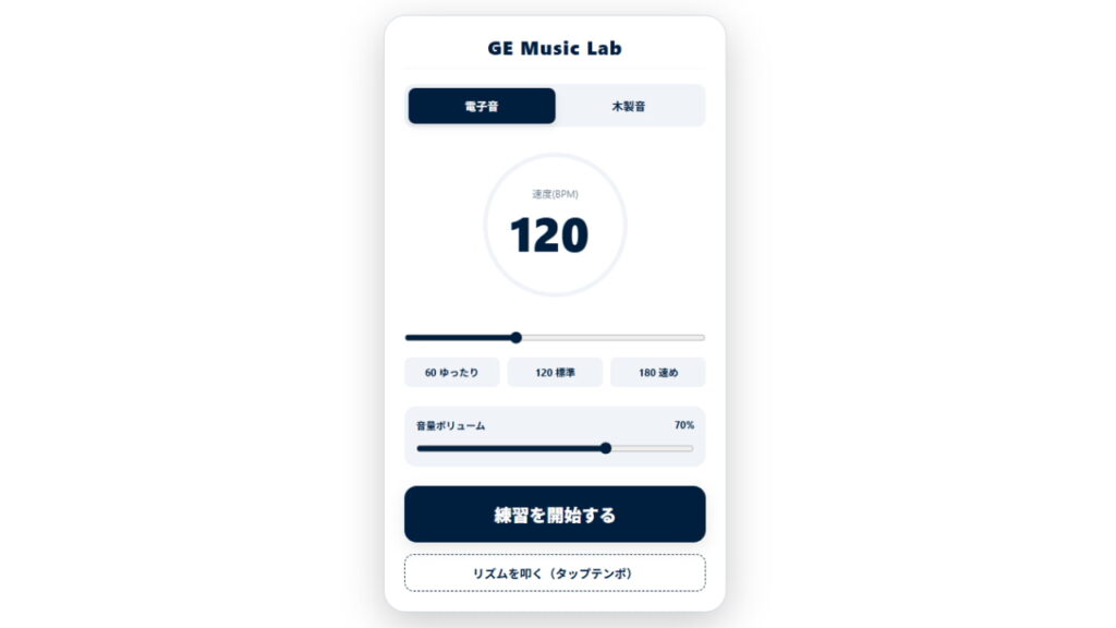 GE Music Labで「GEメトロノームver2.1」をリリースしました