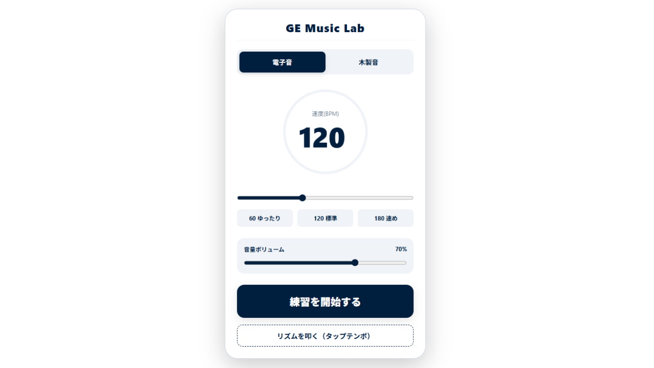 GE Music Labで「GEメトロノームver2.1」をリリースしました
