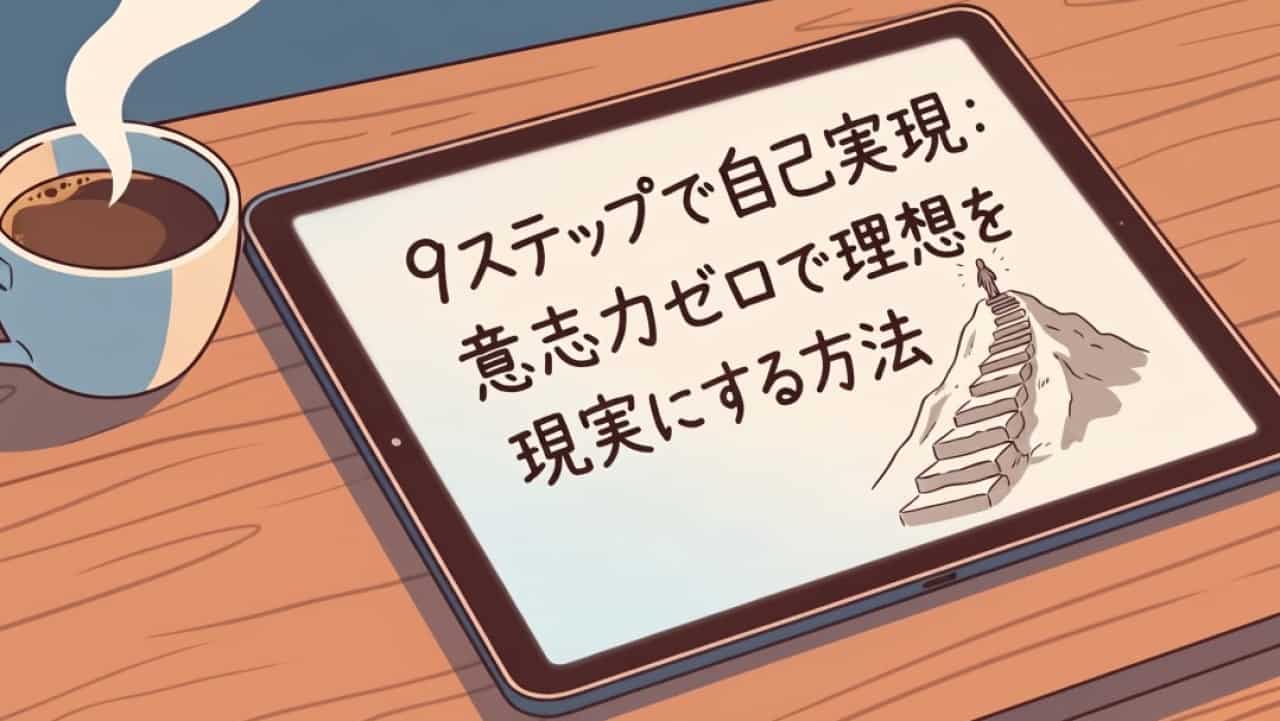 『自己実現の9つのステップ｜モチベーションゼロで理想を現実に変える方法』発売！